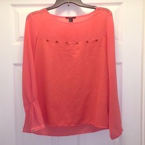 Coral Studded Blouse